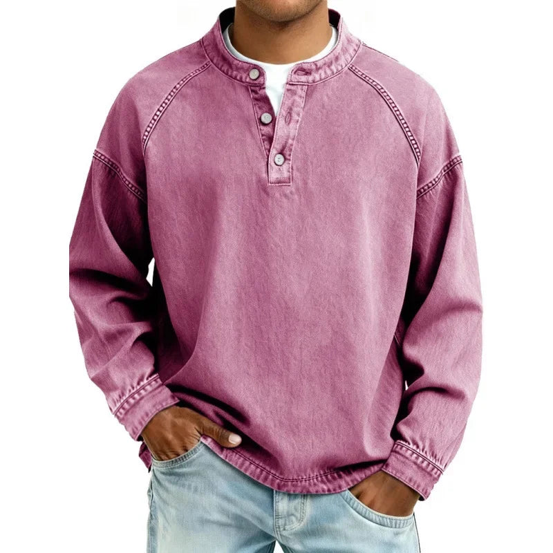 George | Vintage Denim Henley Shirt