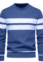 Elegant Herringbone Pattern Pullover for Men