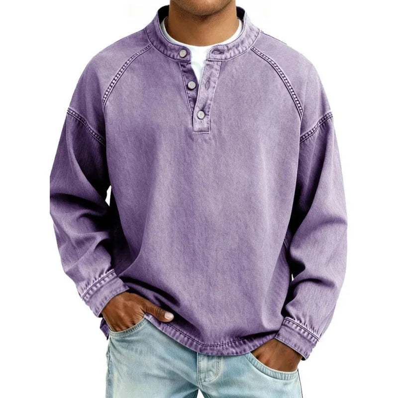 George | Vintage Denim Henley Shirt
