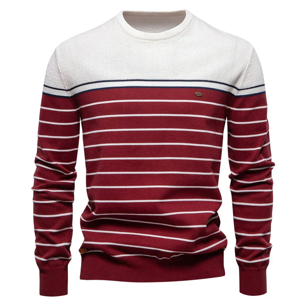 Men's Striped Pullover Sweatshirt