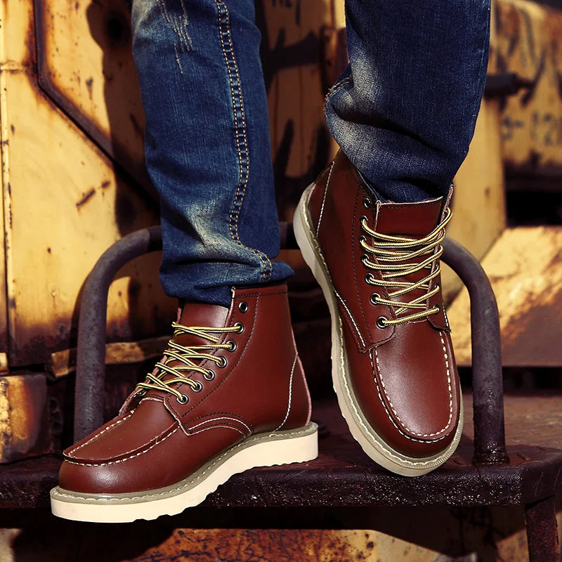 Genuine Leather Retro Boots