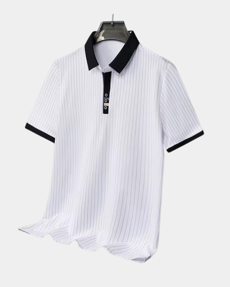 Refined Striped Polo Shirt