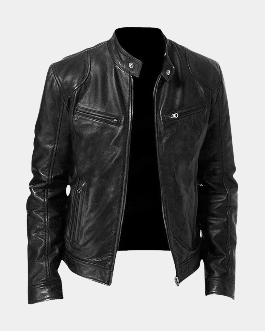 Luxury Men's Leather Jacket: Elegant High-End Style