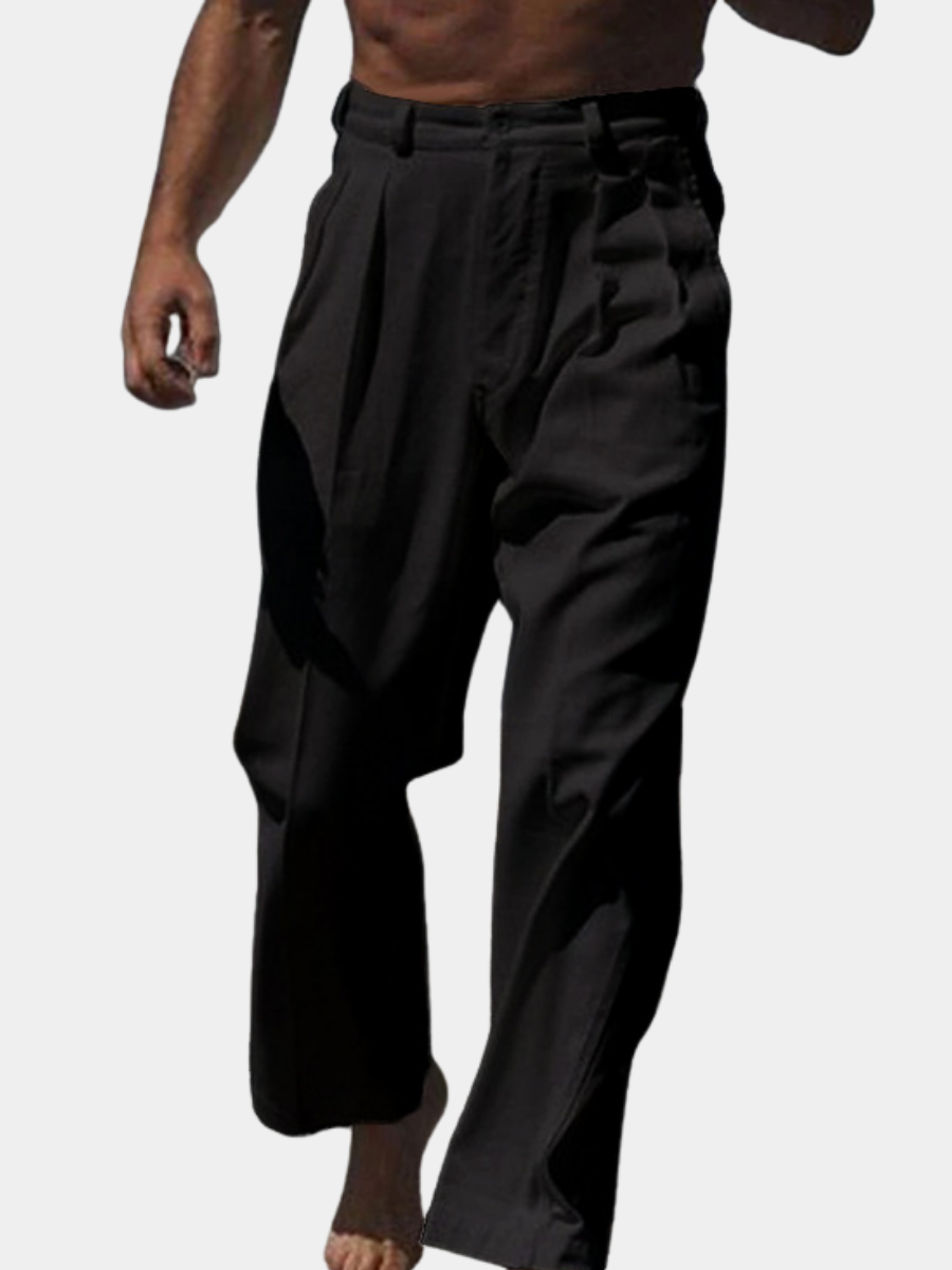 THÉO | Relaxed Fit Linen Wide Leg Pants