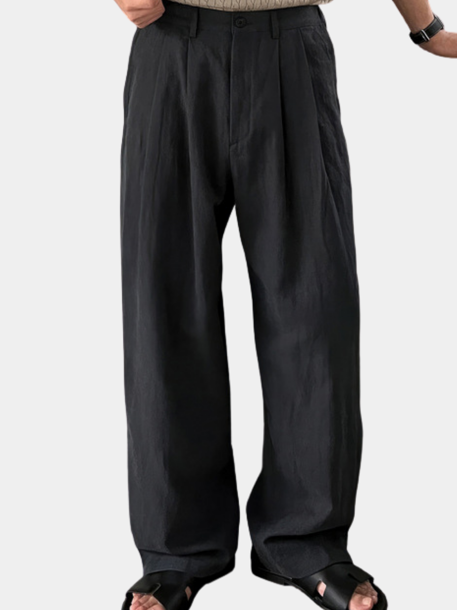 LOUIS | Relaxed Fit Linen Wide-Leg Trousers