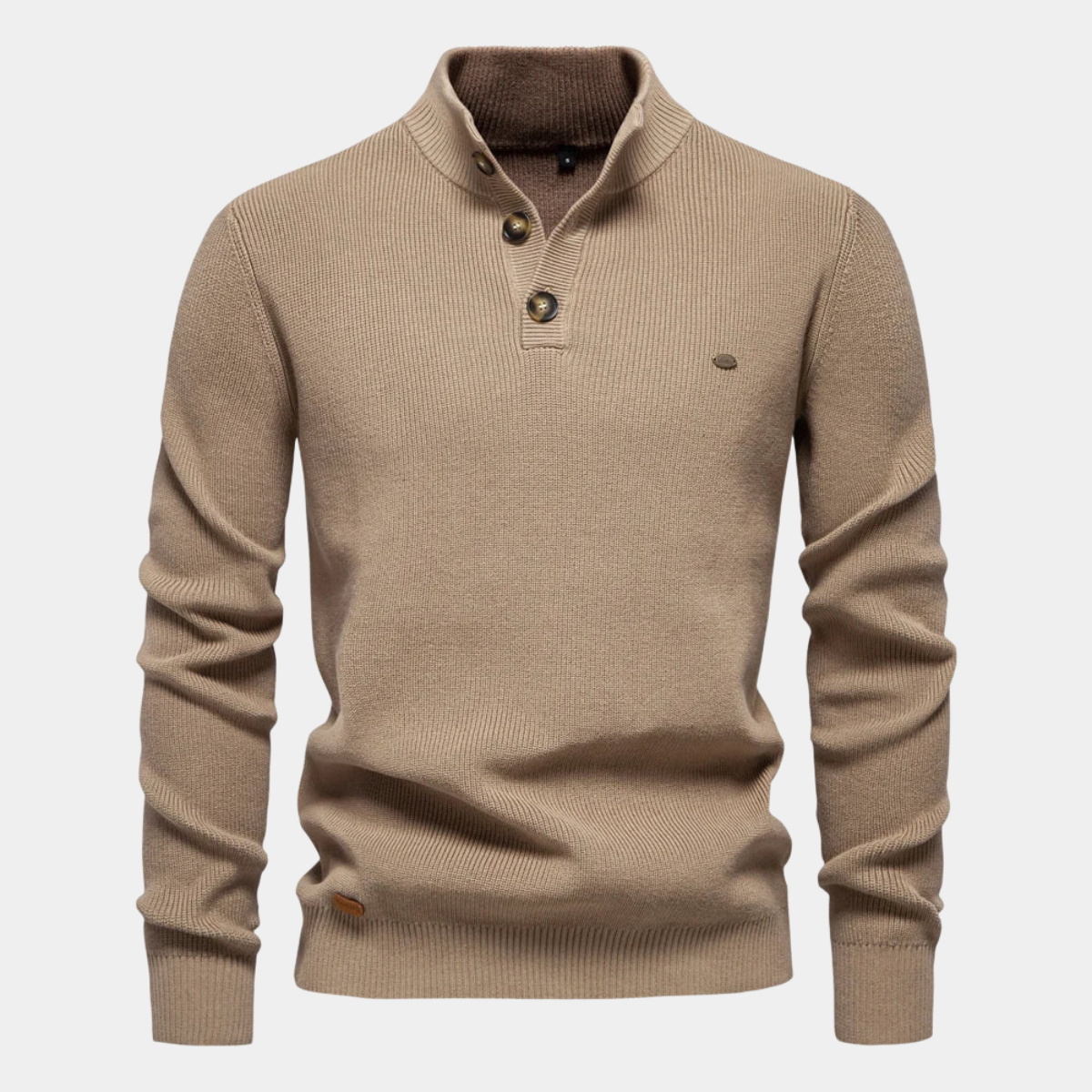 Men's Sweater with Button Detail