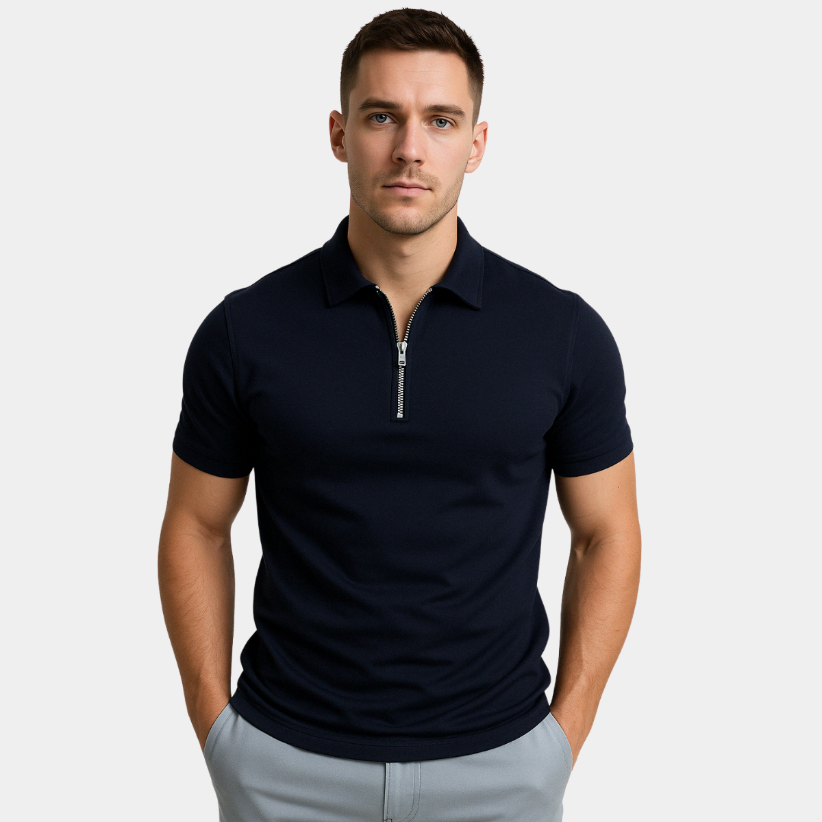 GREGORIO | CONTEMPORARY HIGH-ZIP POLO