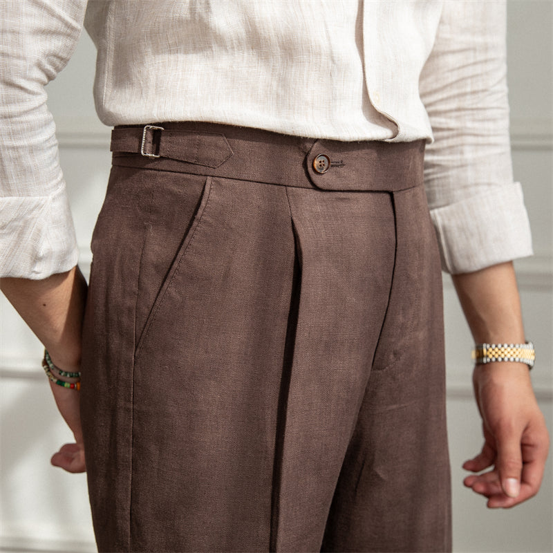 St. Barts | Pleated Linen Trousers