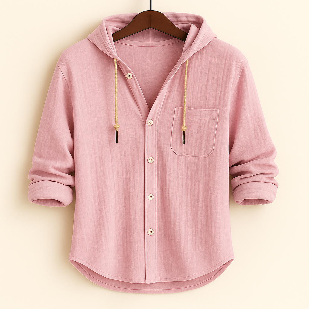 Luxury Soft Cotton Hooded Shirt