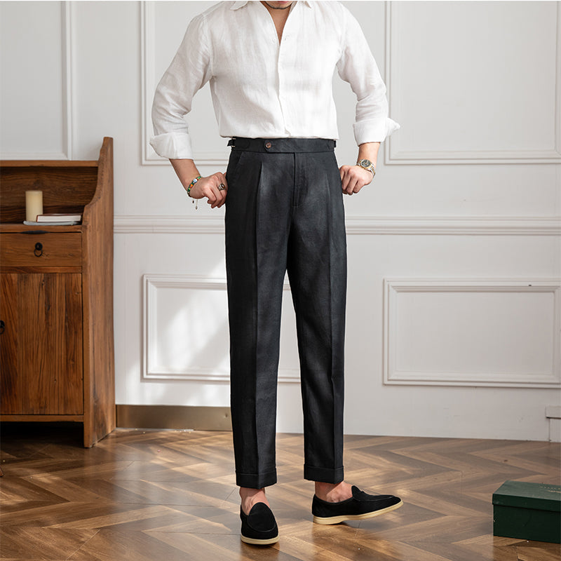 St. Barts | Pleated Linen Trousers