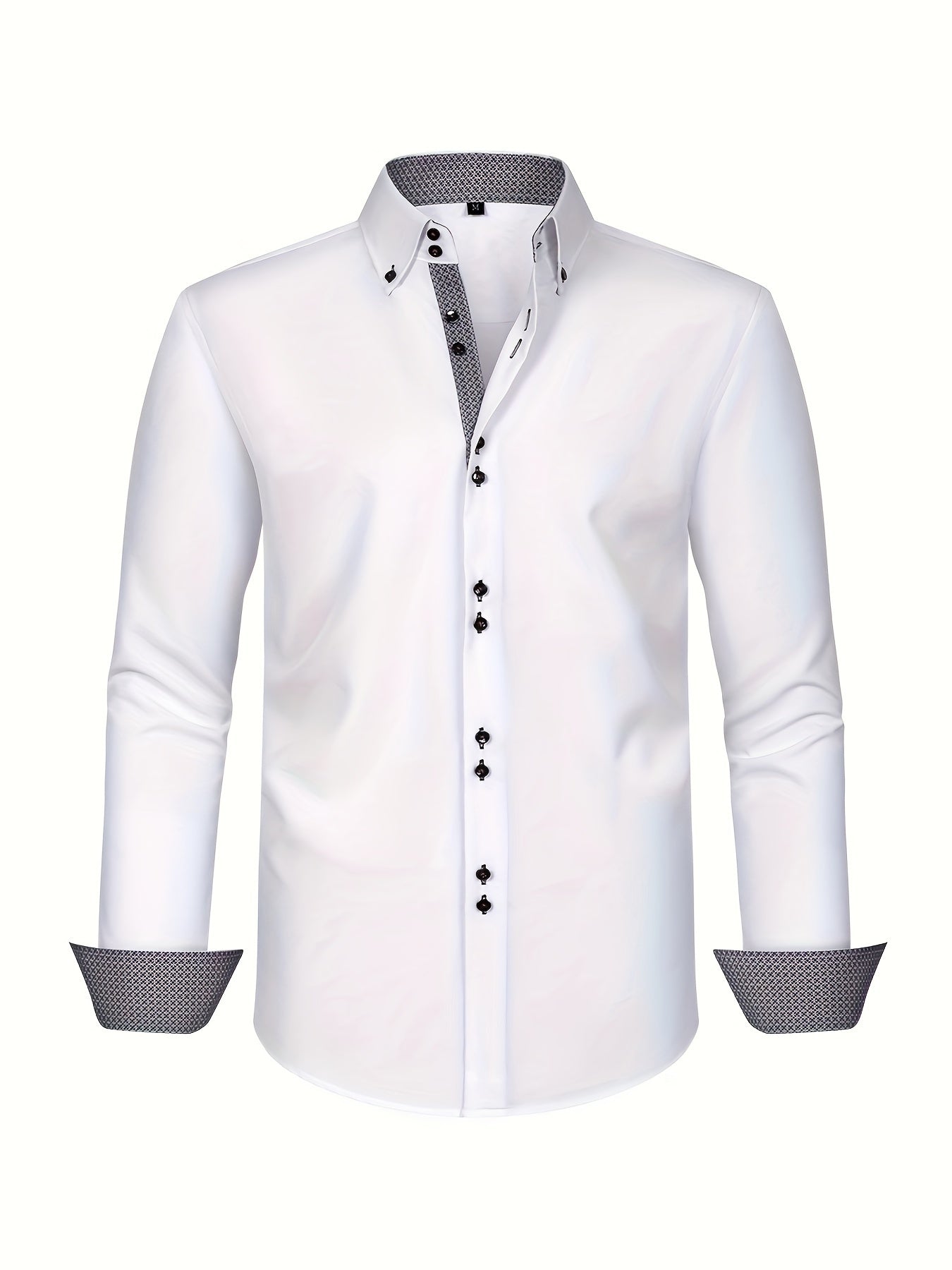 ALBERTO | Sleek Elegant Shirt with Contrasting Accents