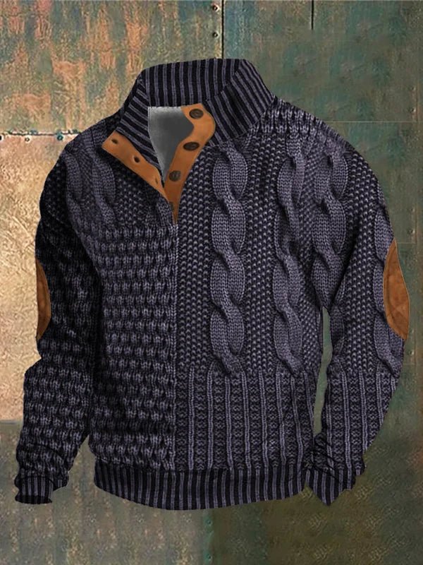 Retro Printed Sweater