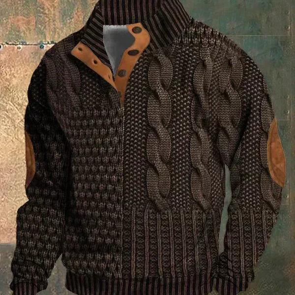 Retro Printed Sweater