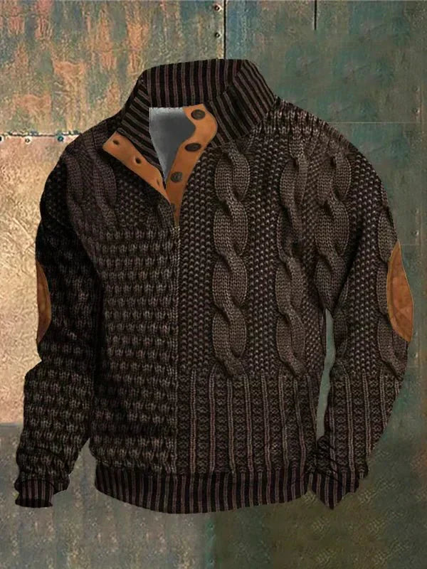 Retro Printed Sweater