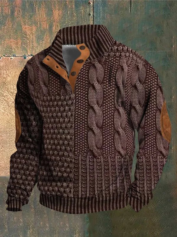 Retro Printed Sweater