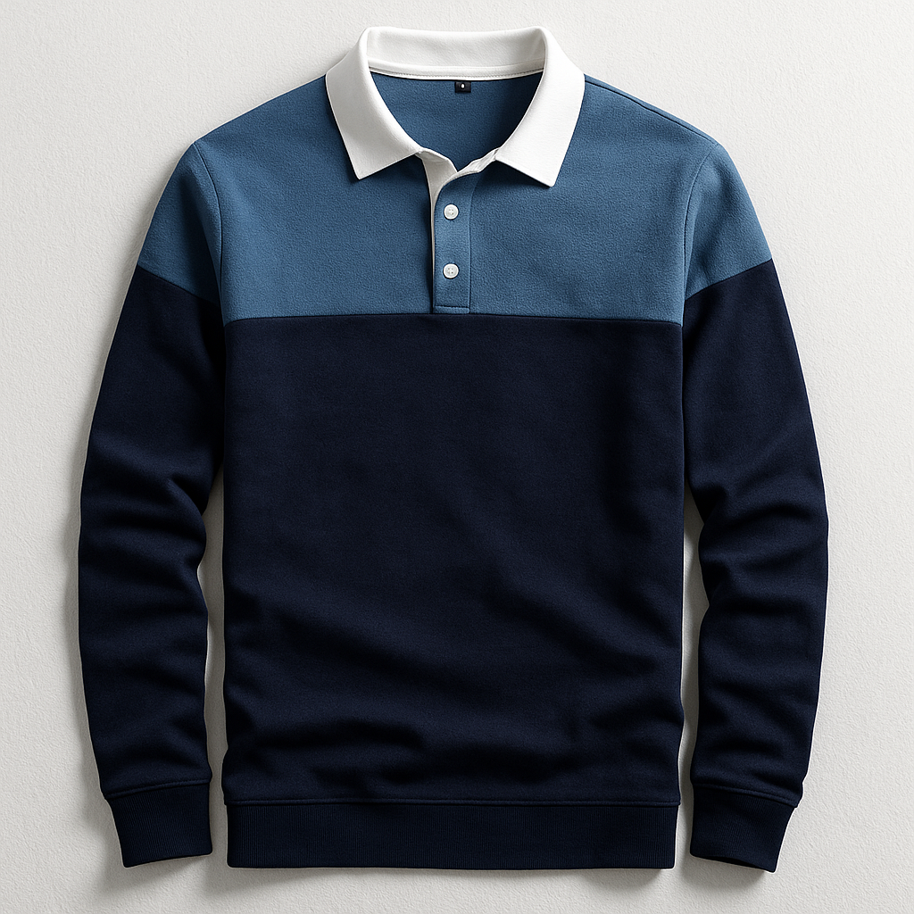 Luxury Long-Sleeved Polo Shirt