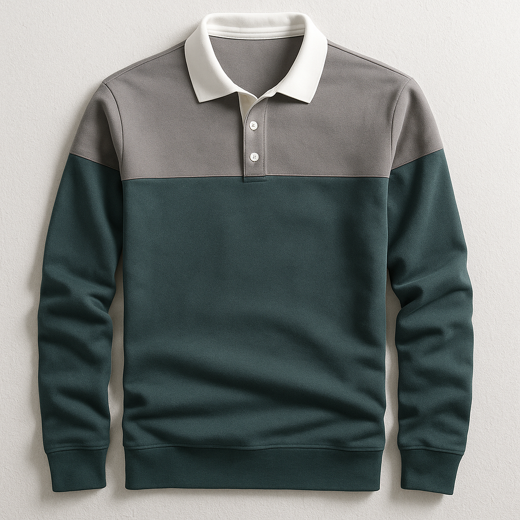 Luxury Long-Sleeved Polo Shirt