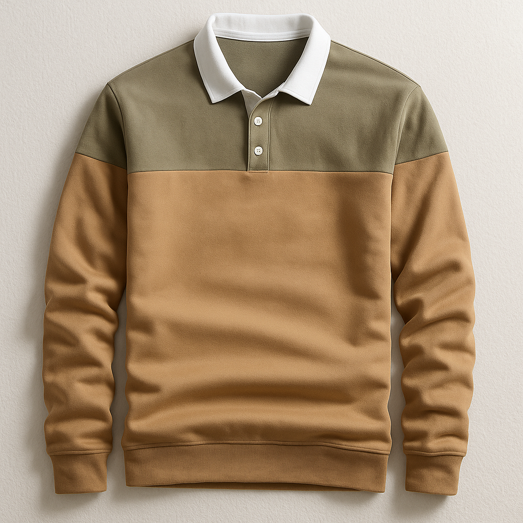 Luxury Long-Sleeved Polo Shirt