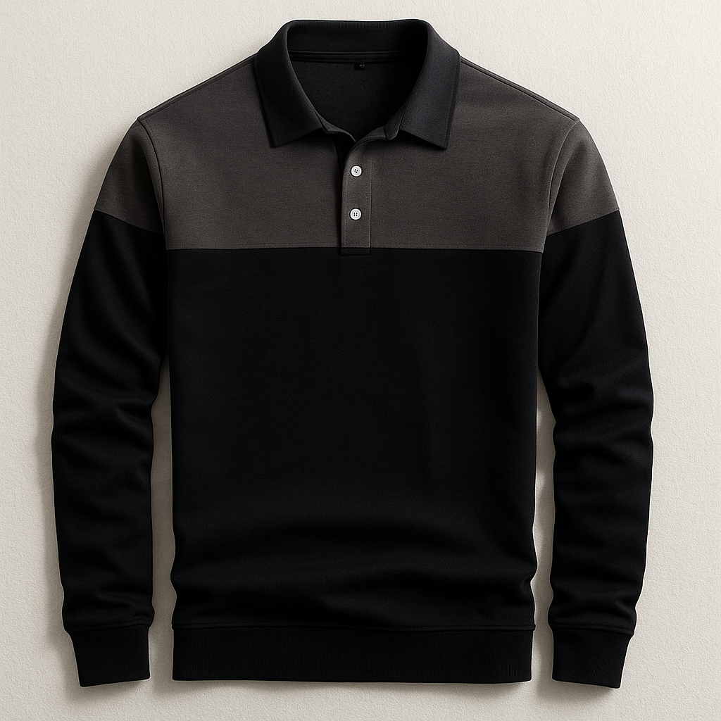 Luxury Long-Sleeved Polo Shirt