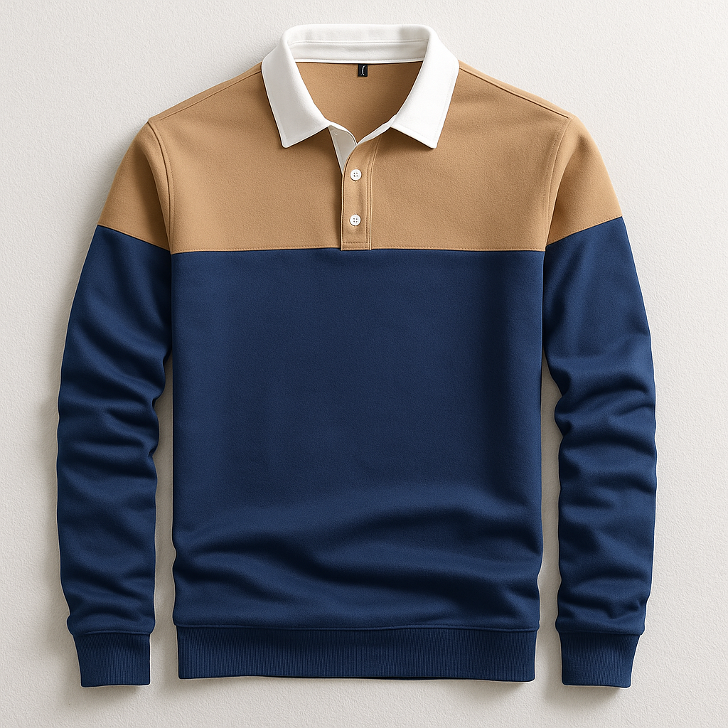 Luxury Long-Sleeved Polo Shirt