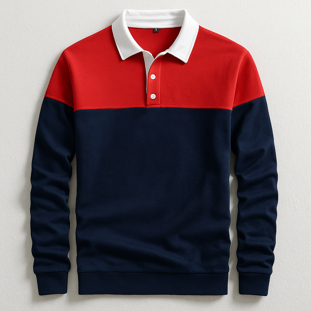 Luxury Long-Sleeved Polo Shirt