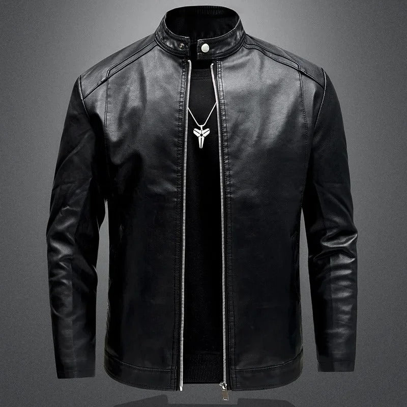 Men's Elegant Leather Biker Jacket
