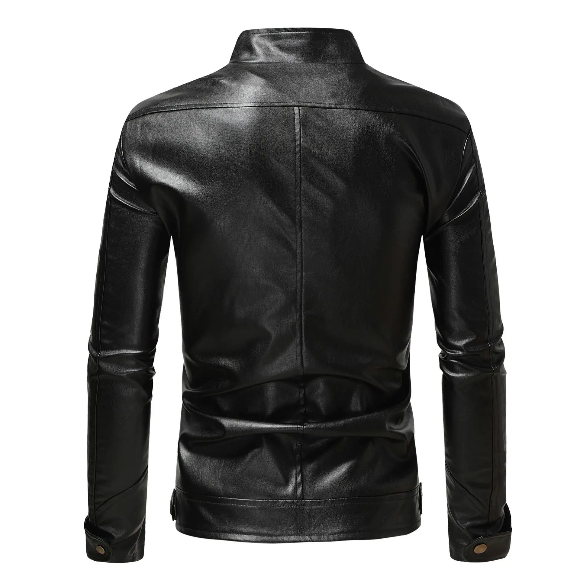 Stylish Men's Leather Jacket - Elegant Design