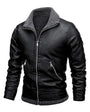 Elegant Polar Fleece Leather Jacket