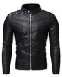 High Collar Leather Jacket