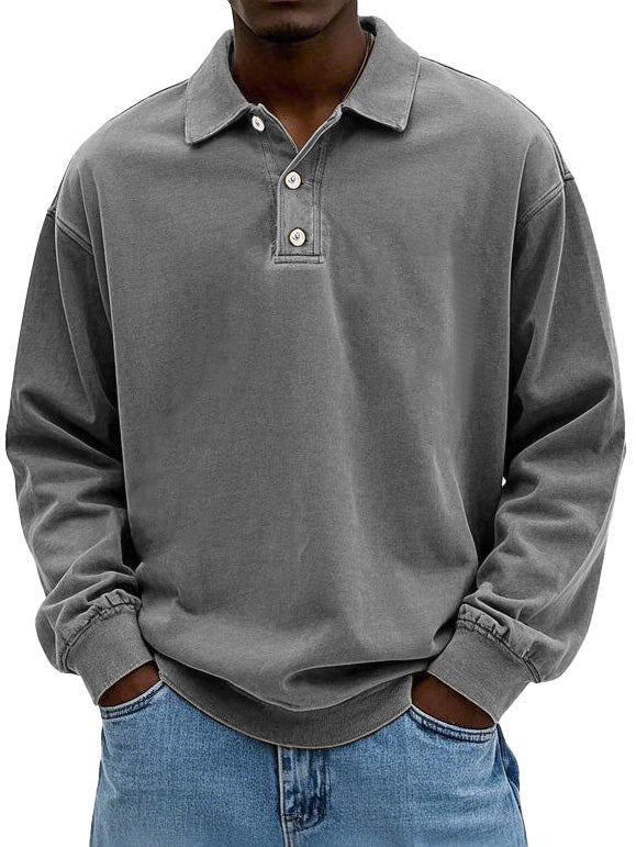 Casual Knit Polo Sweater