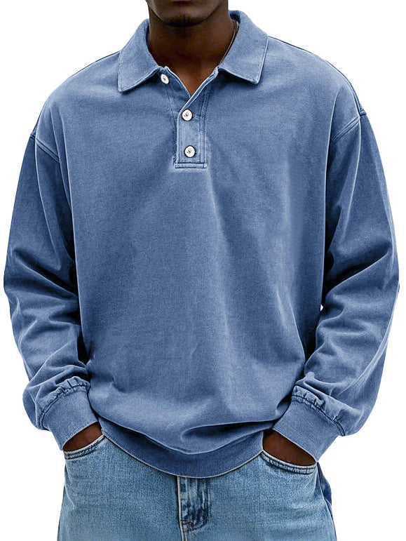 Casual Knit Polo Sweater