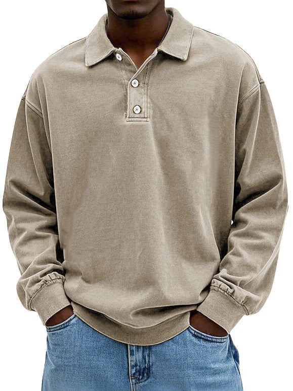 Casual Knit Polo Sweater