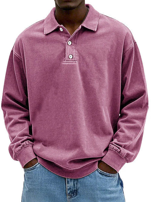 Casual Knit Polo Sweater