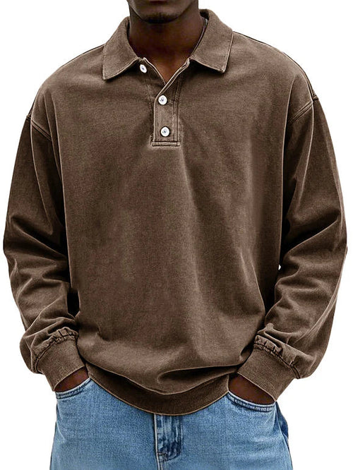 Casual Knit Polo Sweater