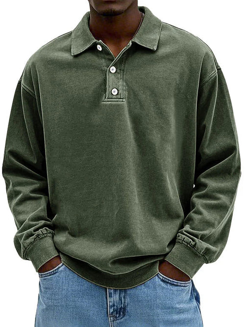 Casual Knit Polo Sweater