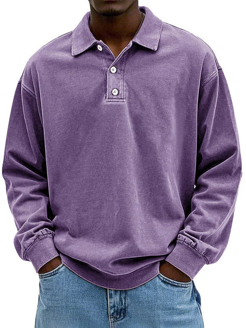 Casual Knit Polo Sweater