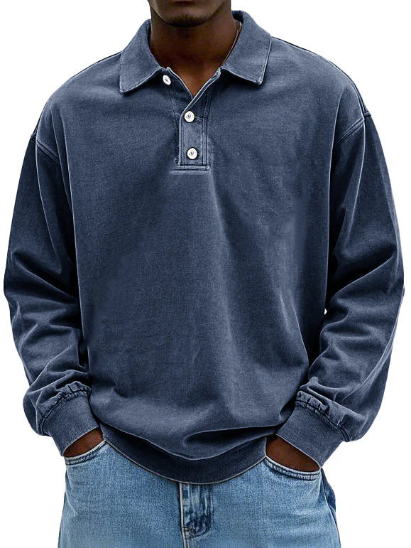 Casual Knit Polo Sweater