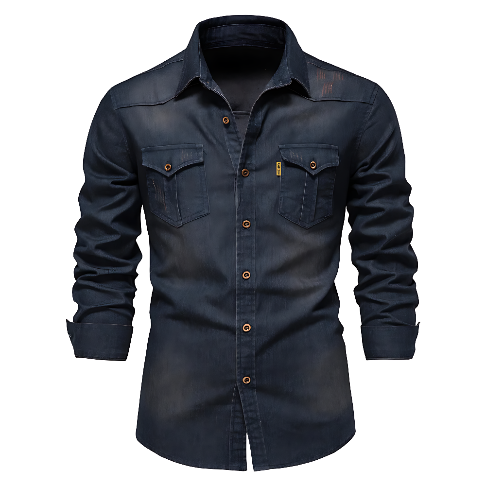 Stylish Slim Fit Denim Shirt