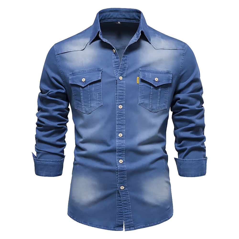 Stylish Slim Fit Denim Shirt
