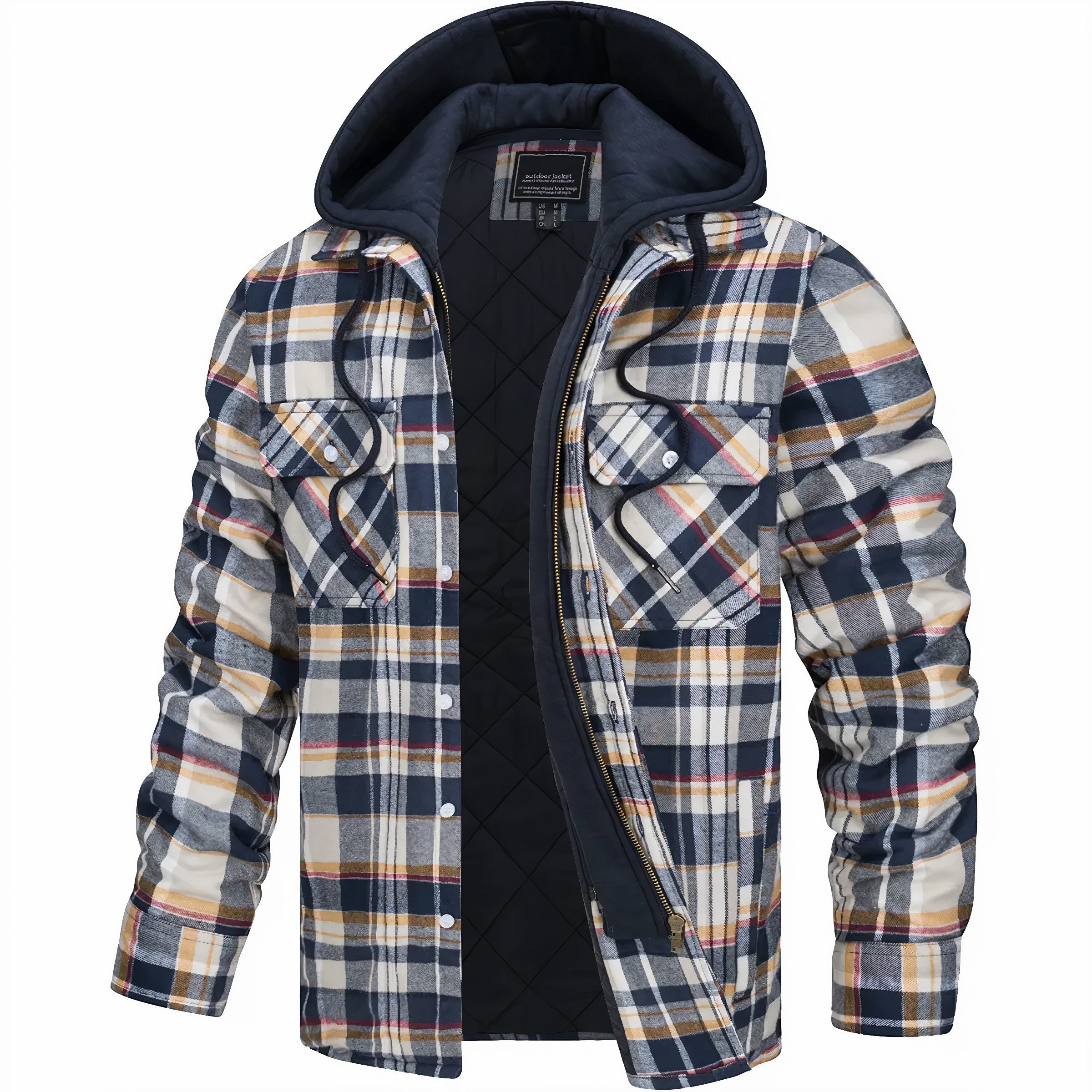 Checked Hooded Jacket