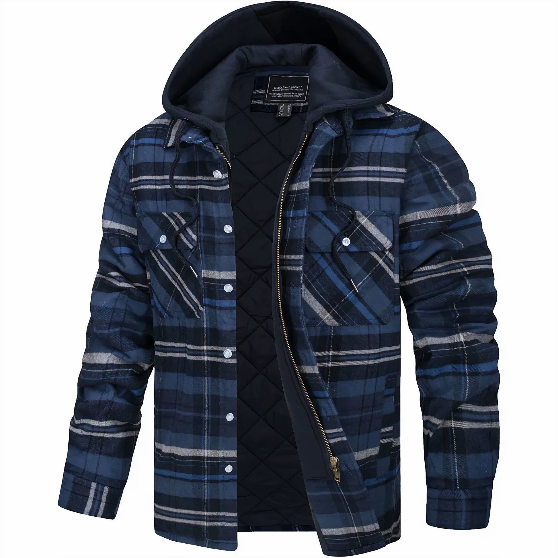 Checked Hooded Jacket