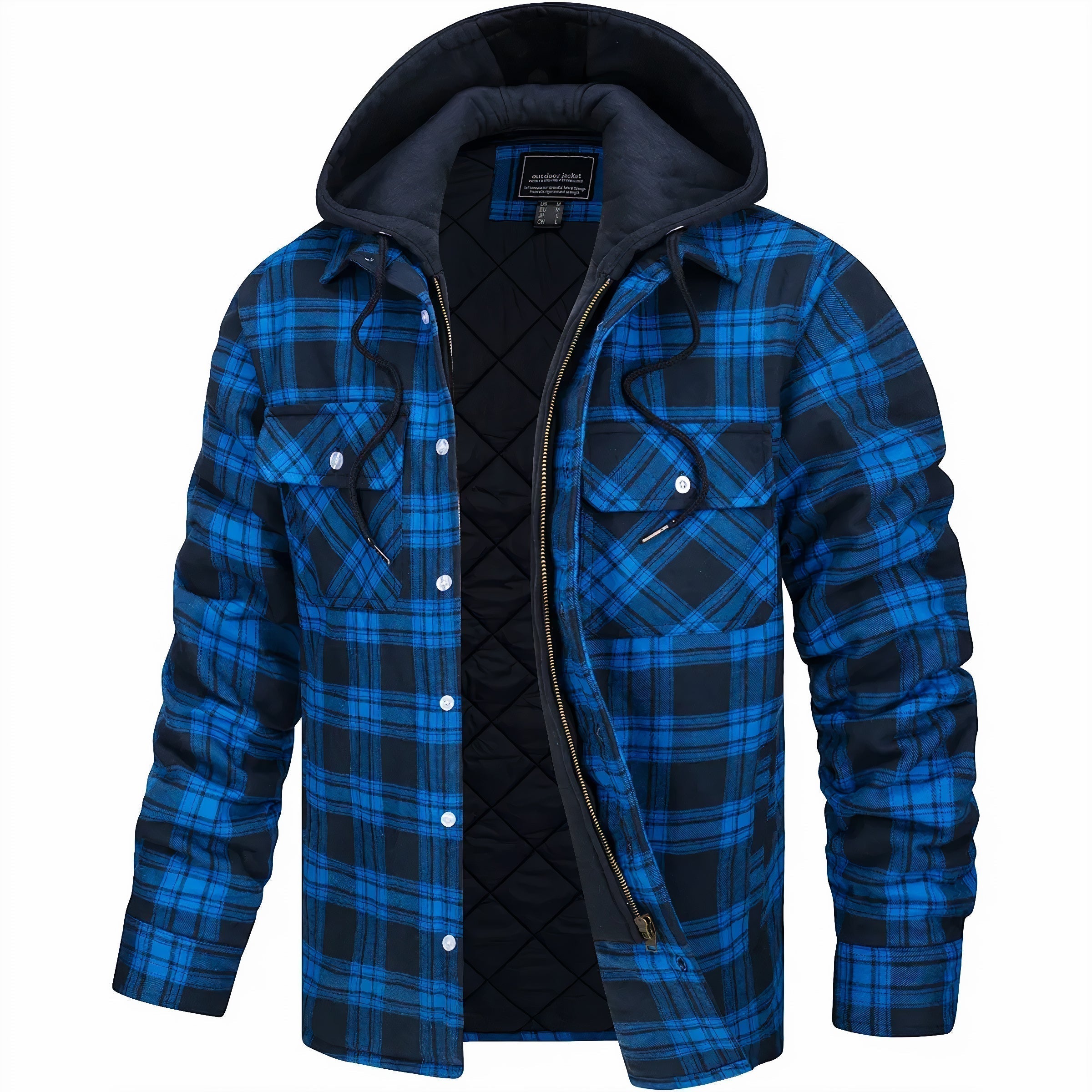 Checked Hooded Jacket