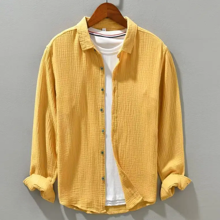 Elegant Soft Cotton-Like Silk Shirt
