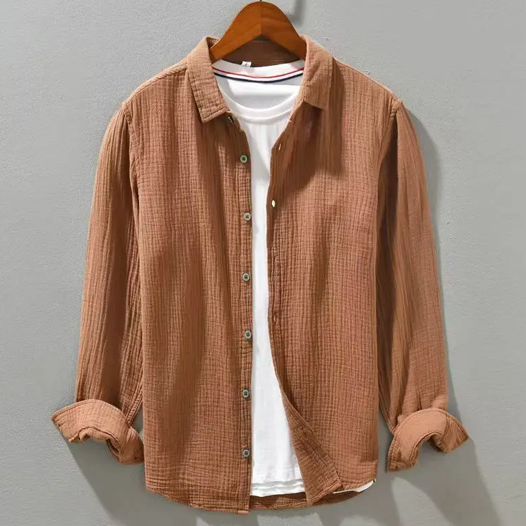 Elegant Soft Cotton-Like Silk Shirt