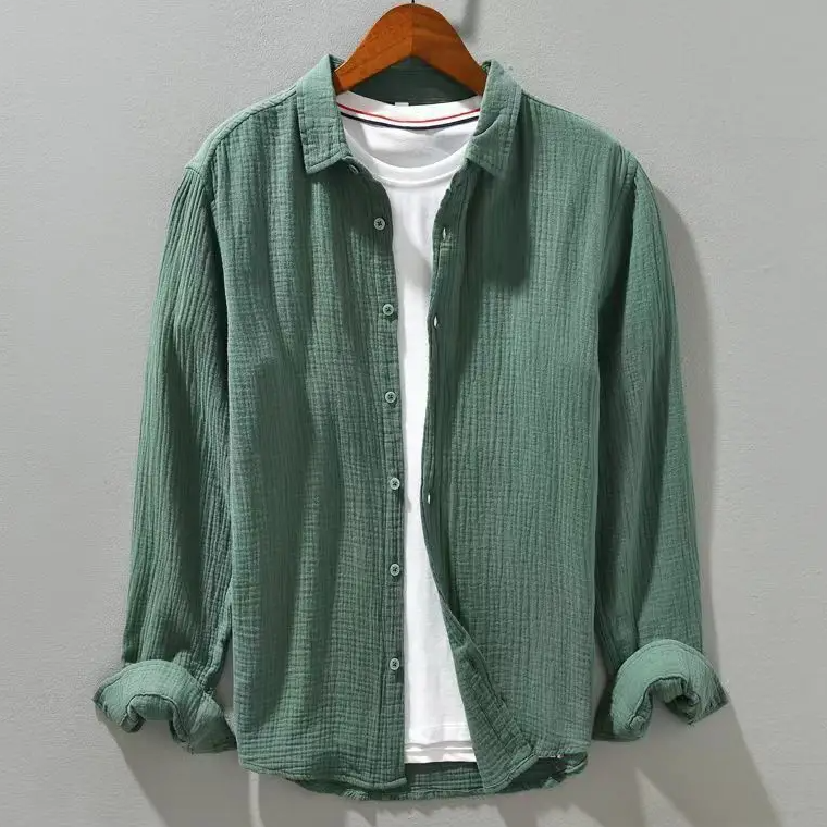 Elegant Soft Cotton-Like Silk Shirt