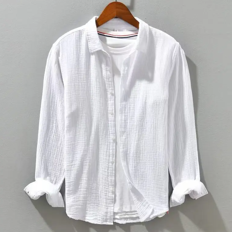 Elegant Soft Cotton-Like Silk Shirt